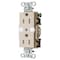 Hubbell Wiring Device-Kellems Straight Blade Receptacle, 5-15R, 15 A, 125V AC, 2 Pole, 3 Wire, Flush Mount, Grounded DR15NLLA - alternate 1